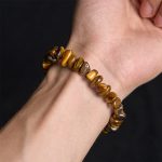 Buddha Stones Tiger Eye Irregular Blocks Courage Bracelet - image 4