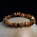 Buddha Stones Tiger Eye Irregular Blocks Courage Bracelet - image 2