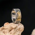 Buddha Stones Vintage Prayer Wheel Om Mani Padme Hum Copper Adjustable Wealth Ring - image 2