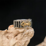 Buddha Stones Vintage Prayer Wheel Om Mani Padme Hum Copper Adjustable Wealth Ring - image 3