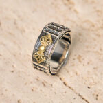 Buddha Stones Vintage Prayer Wheel Om Mani Padme Hum Copper Adjustable Wealth Ring - image 4