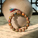 Buddha Stones Colorful Rainbow Eucalyptus Gourd Positive Bracelet - image 3