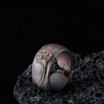 Buddha Stones 999 Sterling Silver Lotus Balance Ring - 62.5-65mm - image 1