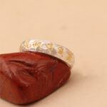 Buddha Stones Hammer Pattern Om Mani Padme Hum Copper Plated Silver Wealth Ring - image 14
