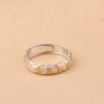 Buddha Stones Hammer Pattern Om Mani Padme Hum Copper Plated Silver Wealth Ring - image 17