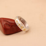 Buddha Stones Hammer Pattern Om Mani Padme Hum Copper Plated Silver Wealth Ring - image 15