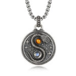 Buddha Stones Snack Yin Yang Symbol Copper Wealth Necklace Pendant - Copper(Wealth ♥ Luck) - image 1