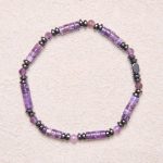 Buddha Stones Amethyst Hematite Spiritual Awareness Bracelet - image 2