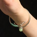 Buddha Stones Copper Alloy Green Bead Charm Luck Cuff Bracelet Bangle - image 16