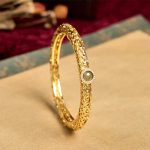 Buddha Stones Cloud Pattern Jade Copper Luck Bracelet Bangle 2.36 IN (60 MM) - 60mm - image 1
