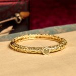 Buddha Stones Cloud Pattern Jade Copper Luck Bracelet Bangle 2.36 IN (60 MM) - image 3