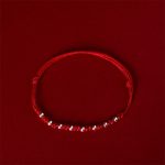 Buddha Stones 925 Sterling Silver Beads Red String Adjustable Luck Bracelet - image 2