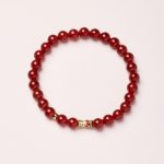 Buddha Stones Natural Red Agate Lucky Koi Fish Confidence Bracelet - Red Agate-6mm - image 1
