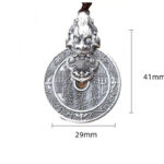Buddha Stones Mountain Ghosts Spend Money Bagua Design Copper Pixiu Harmony Necklace Pendant - image 11