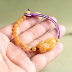 Buddha Stones Golden Silk Jade Beads PiXiu Wealth Bracelet - image 10
