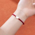 Buddha Stones Faceless Cat Head Red String Shell Connection Bracelet - image 7