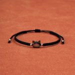 Buddha Stones Faceless Cat Head Red String Shell Connection Bracelet - image 2