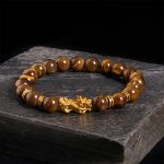 Buddha Stones Various Color Tiger Eye Beads Spacer Beads Pixiu Wealth Courage Bracelet - Yellow Tiger Eye(Wrist Circumference: 17-19cm) - image 16