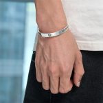 Buddha Stones Bagua mantra Symbol Copper Plated Silver Wealth Bracelet Bangle - image 9