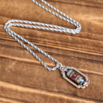 Buddha Stones Vintage Om Mani Padme Hum Prayer Wheel Copper Luck Pendant - image 8