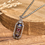 Buddha Stones Vintage Om Mani Padme Hum Prayer Wheel Copper Luck Pendant - image 9