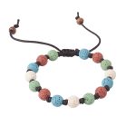Buddha Stones Colorful Lava Rock Support Bracelet - image 14