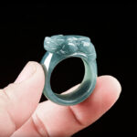 Buddha Stones Fengshui Wealth Prosperity Jade PiXiu Luck Ring - image 4