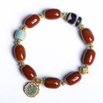 Buddha Stones Natural South Red Agate Bagua Dzi Bead Power Bracelet - image 8