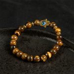 Buddha Stones Tiger Eye Beads Evil Eye Courage Bracelet - image 3