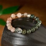 Buddha Stones Natural Green Rutilated Quartz Super Seven Crystal Wealth Bracelet - image 4