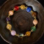 Buddha Stones Natural Dunhuang Colorful Beads Amethyst Lazurite Balance Bracelet - image 2