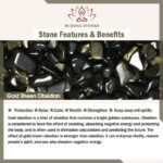 Buddha Stones 925 Sterling Silver Natural Silver Sheen Obsidian Gold Sheen Obsidian Cat Necklace - image 9