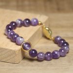 Buddha Stones Natural Amethyst Beads Balance Relieves Stress Buckle Bracelet - image 3