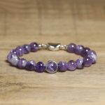 Buddha Stones Natural Amethyst Beads Balance Relieves Stress Buckle Bracelet - Amethyst & Silvery Buckle(Wrist Circumference: 14-16cm) - image 7