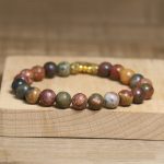 Buddha Stonesnatural Colorful Emperor Stone Lotus Pattern Anti-stress Bracelet - image 5