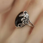 Buddha Stones Copper Rose Flower Adjustable Self Care Ring - image 2