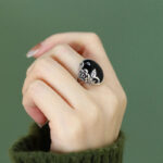Buddha Stones Copper Rose Flower Adjustable Self Care Ring - image 5