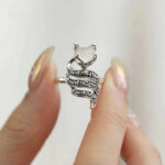 Buddha Stones Copper Fox Head Open Healing Ring - image 3