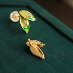 Buddha Stones 925 Sterling Silver Jade Leaf Prosperity Earrings  - image 3