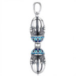 Buddha Stones Tibetan Copper Vajra Dorje Spiritual Power Necklace Pendant - image 5