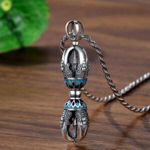 Buddha Stones Tibetan Copper Vajra Dorje Spiritual Power Necklace Pendant - Copper Vajra - image 1