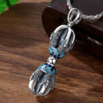 Buddha Stones Tibetan Copper Vajra Dorje Spiritual Power Necklace Pendant - image 2
