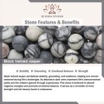 Buddha Stones Grey Tabby Cat Natural Black Veined Jasper Strength Bracelet - image 9