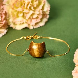 Buddha Stones 925 Sterling Silver Cat Tiger Eye Protection Bracelet - 18-22cm - image 1