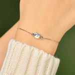 Buddha Stones 925 Sterling Silver Mini Cat Blessing Chain Bracelet - image 5
