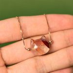 Buddha Stones 925 Sterling Silver Faceless Cat Head Natural Red Flower Quartz Passion Bracelet - image 9