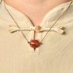 Buddha Stones 925 Sterling Silver Cat Head Natural Red Flower Quartz Protection Necklace Pendant - image 5