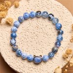 Buddha Stones Natural Cat Head Blue Agate Kyanite Protection Bracelet - image 2