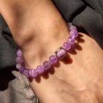 Buddha Stones Cute Cat Face Amethyst Relieves Stress Bracelet - image 10