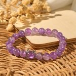 Buddha Stones Natural Amethyst Bead Cute Cat Healing Bracelet - image 6